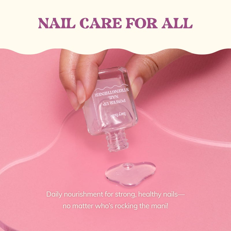 Heyhae Power Up Nail Strengthener 0.23 fl.oz | Daily Nourishment Care for Damaged Weak Splitting Clear Shine Keratin Recovery - Image 3
